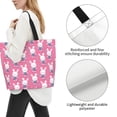 thumbnail image 3 of Kdxio Rabbit Holding Flowers Casual Tote Bags Women Big Capacity Shoulder Bag for Women Travel Shoulder Bags Handbags, 3 of 8