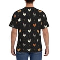 thumbnail image 3 of Vsdgher Funny Chicken Print Men's Dry Fit Mesh Athletic Shirts Moisture Wicking Tennis T-Shirt Tops, 3 of 9