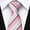 Pink, variant on Mens White Jacquard Tie Zipper Pre-tied Tie with Gift Box for Wedding