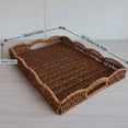 thumbnail image 6 of Shoreew Storage Tray Wicker Basket with Handles Retro Rattan Weave Design Easy to Clean Multi-Functional Countertop Organizer, 6 of 7