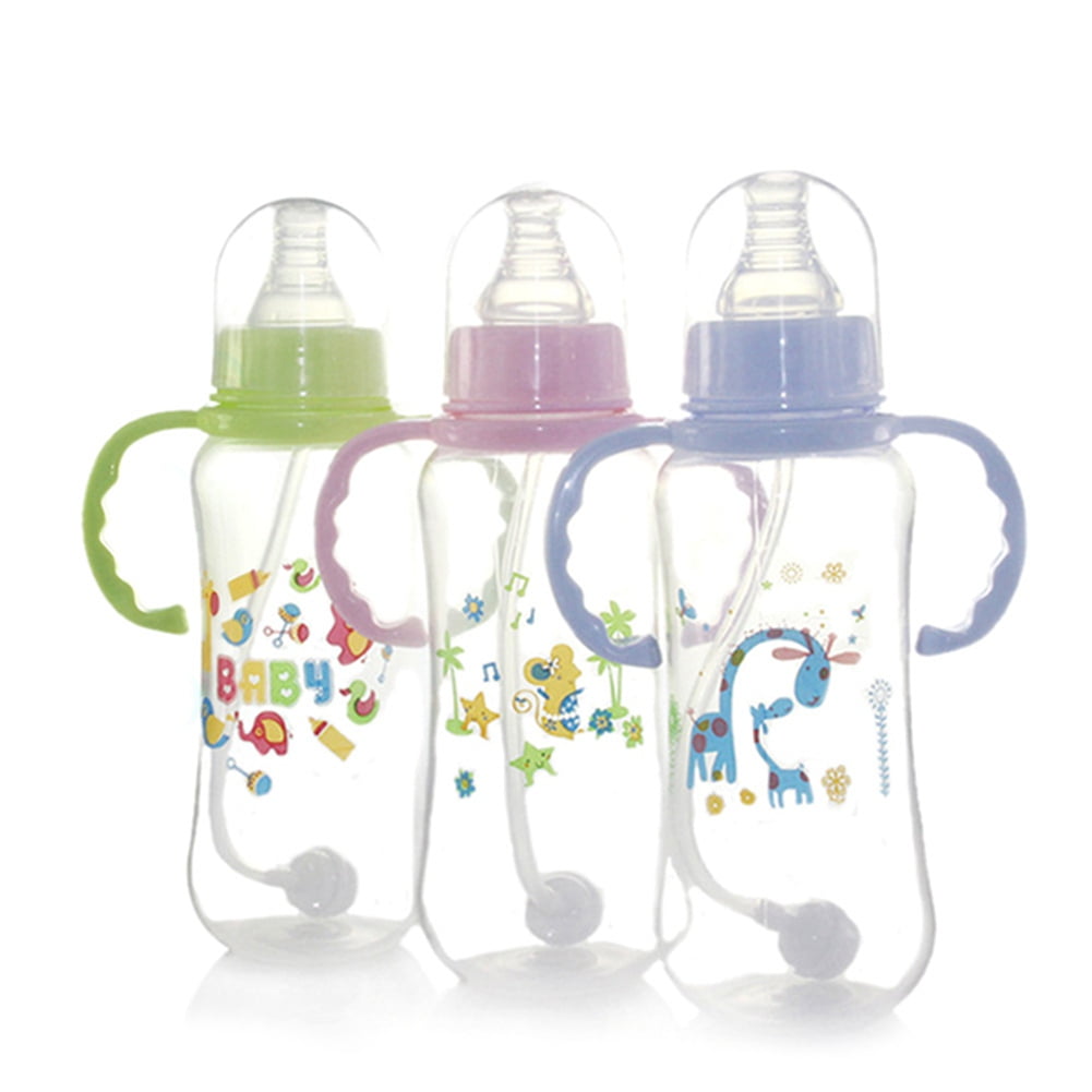 Natural Feel BPA Free Milk Feeder Classic Infant Baby Bottle With Handles 