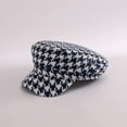 thumbnail image 2 of CoCopeaunts Beret Hats for Women Autumn Winter Hat Lattice Flat Top Men Wide Brim Newsboy Cap Female Keep Warm Military Cap, 2 of 7