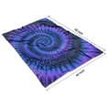 thumbnail image 4 of Blue Purple Tie Dye Mandala Pattern Blanket,Comfortable Soft Flannel Throw Blanket,All Season,Warm Lightweight Blankets for Sofa Bed Couch Living Room Chair,40"x50", 4 of 4