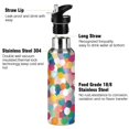 thumbnail image 3 of Yayeee 20oz Insulated Water Bottle Double Wall Stainless Steel with Flip Straw Lid, Dark Colorful Circles, 3 of 7