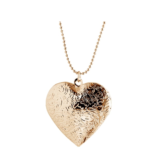 Collar Colgante de corazón Sunnimix Aleación dorado 39 x 30 mm 45 cm