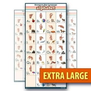 Sign Language kids abc SUPER EXTRA LARGE LAMINATED poster with pictures Young N Refined