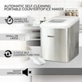 thumbnail image 3 of Igloo ICEBNH26SSWL No Handle Ice Maker, Stainless Steel and White, 3 of 8