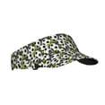 thumbnail image 2 of Daiia Soccer and Football Pattern Sport Sun Visor Hats Visor Cap Adjustable Empty Top Baseball Cap Cotton Ball Caps for Women and Men, 2 of 8