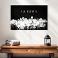 thumbnail image 2 of Elephant Stock San Antonio Skyline Bw Wall Art - Horizontal Canvas Wall Art - Living Room Wall Decor - Places Canvas - Black And Gray Decor - 24" x 16", 2 of 8