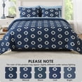 thumbnail image 6 of Mainstays Reversible Comforter and Sheet Set, 7-Piece Bed-in-a-Bag, Queen, Navy Geo, 6 of 9