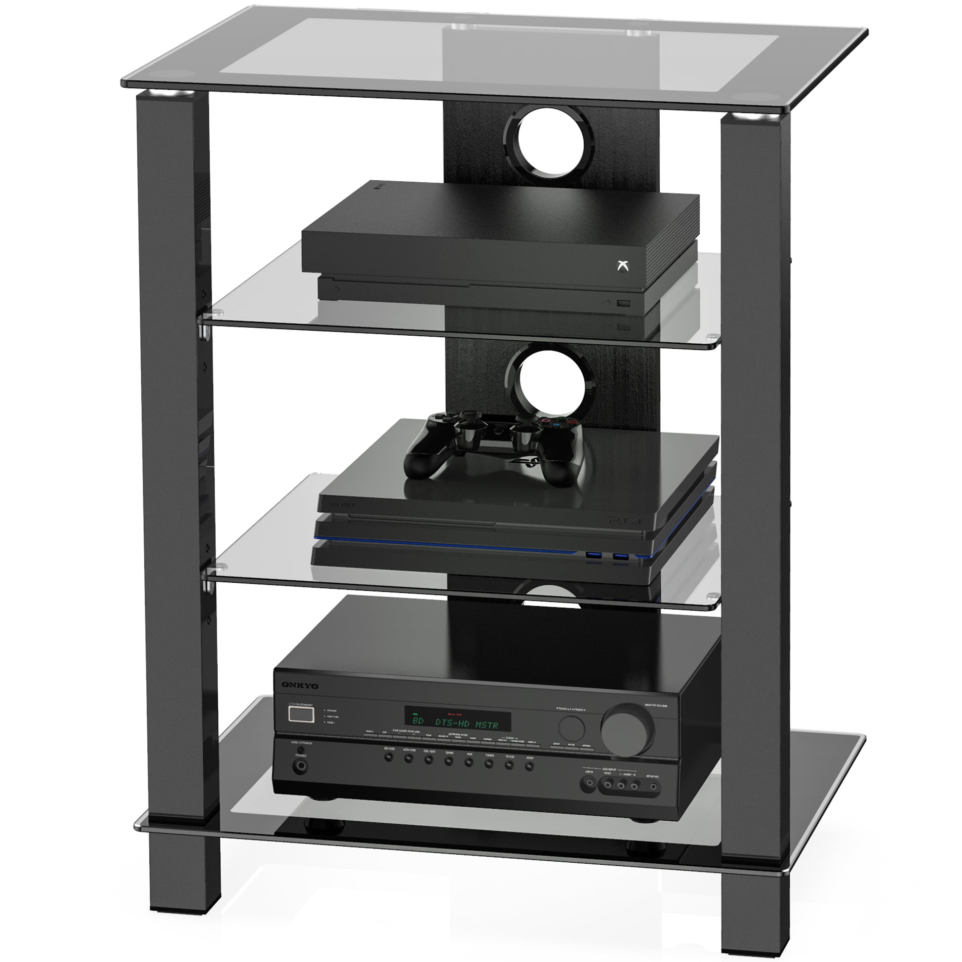 FITUEYES AV Media Stand Component and HiFi Rack Audio Tower