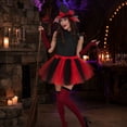 thumbnail image 5 of Adult Women'S Halloween Witch Costume Set With Hat, Striped Socks, Gloves And Tulle Skirt, Four-Piece Outfit For Costume Parties, Dance Events, Cosplay And Themed Celebrations, 5 of 6