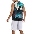 thumbnail image 2 of Sikiie Artistic Moon Valley Wolf Basketball Jersey Reversible Men's Mesh Athletic Sports Shirts Training Practice S-4XL4X-Large, 2 of 6