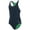 Navy, variant on Sporti Sonic Bloom Thin Strap One Piece Swimsuit, High Cut, Unpadded, Athletic (Women’s)