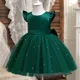 thumbnail image 3 of 2025 nuevo vestido coreano para niñas de 3 a 7 años, vestido de princesa de malla de perlas con mangas voladoras, vestido de actuación de Piano sin espalda con lazo para chico, 3 of 6