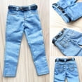 thumbnail image 4 of Ropa de muñeca de figura de tela, pantalones de figuras de con cinturón, pantalones de 1/6 para juego, casa de muñecas, , Azul claro, 4 of 5