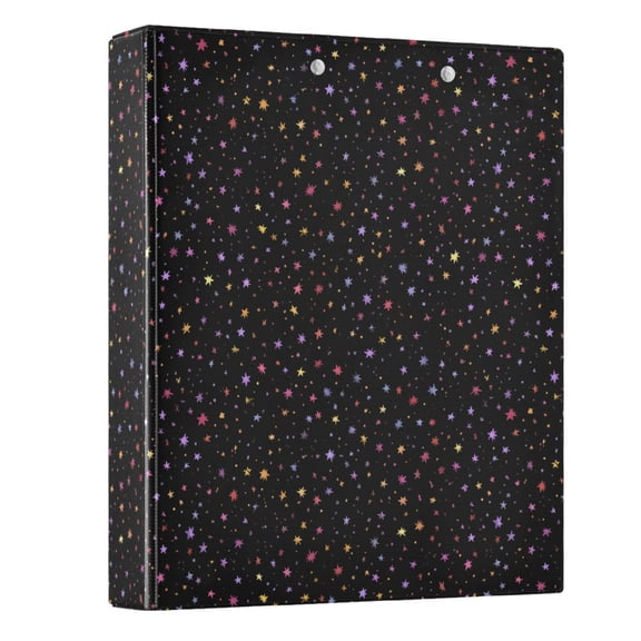 Three Ring Binder Simple Stars 1.5 Inch Round Binder D-Rings for Office Supplies and More
