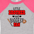 thumbnail image 4 of Inktastic Little Brother and Biggest Fan Baseball Glove and Bat Boys Baby Bodysuit, 4 of 5