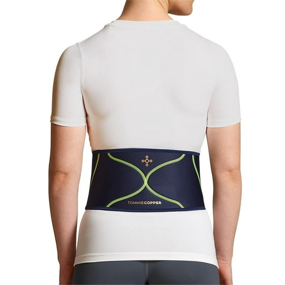 Faja lumbar cómoda para mujer de Tommie Copper, ajustable, transpirable y absorbente, soporte de compresión para espalda y músculos para uso diario - Azul marino oscuro - Talla XXXL/3XL