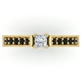 thumbnail image 4 of Princess Cut Black Diamond Rings Gift Ring Box Authenticity Cards 3/4 CT TW 14K Gold ( G, I1), 4 of 5