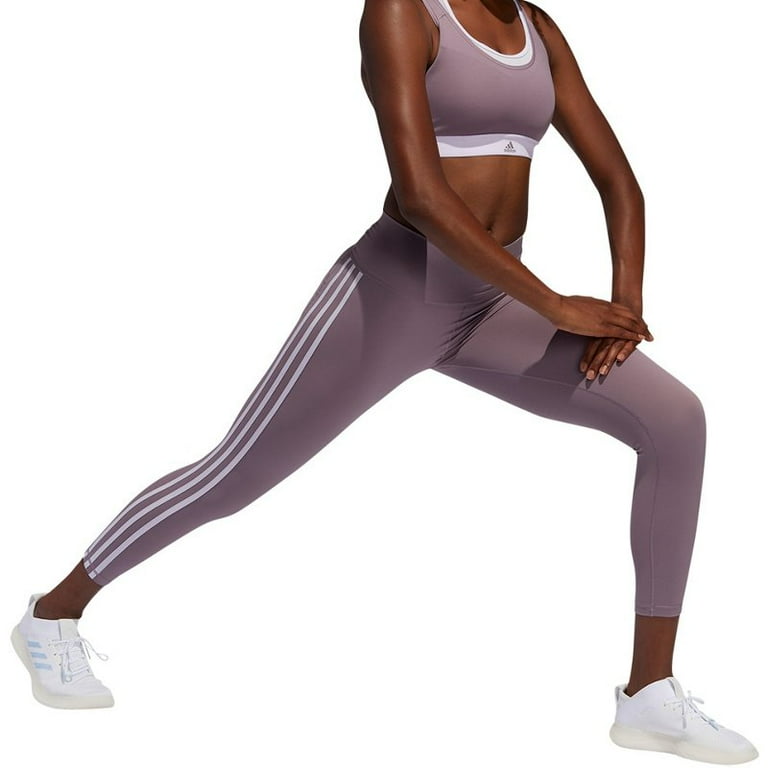 adidas Women's Believe This 2.0 AEROREADY 3-Stripes Workout Training Yoga Pants Leggings, Legacy Purple/Purple Tint, X-Small - Walmart.com