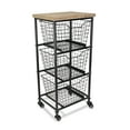 thumbnail image 3 of Contemporary Home Living 32" Black and Brown 3 Wire Drawer Storage Cabinet, 3 of 3