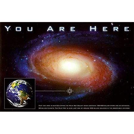 You Are Here Solar System Galaxy 36x24 Art Print Poster Educational Teachers Astronomers