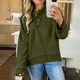 thumbnail image 6 of jjayotai Womens Sweatshirt, Hooded V Neck Button Hoodies Lightweight Tunic Pullover Tops 2024 Fall Winter Trendy Outfits, 6 of 9