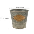 thumbnail image 2 of CIMAXIC 3Pcs Dark Grey Iron Flower Planter Multipurpose Bucket for Balcony and Wall Decoration, 2 of 8