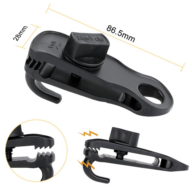 Clip de lona Jaw Grip Trap Carpa Canopy Abrazaderas a prueba de viento para exteriores (negro) Likrtyny Libre de BPA