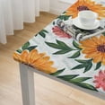 thumbnail image 5 of HAOXIT , Spring Summer Square Table Cloth, Yellow Flower Table Cover, Stain Resistant Washable Soft Table Cloth, Decorative Outdoor for Kitchen Dinning Table 36*36, 5 of 8