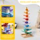 thumbnail image 4 of Montessori Educational Marble Tree Toy Rainbow Music Sounding Trees Wooden, 4 of 9