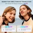 thumbnail image 4 of AI Language Translation Earbuds, Bluetooth 5.4 Headphones 144 Languages & Accents, OWS 3-in-1Touch Screen Real-Time Earphones Fit iOS and Android Ideal for Travel Business Learning (gold&Translation), 4 of 6