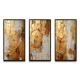 thumbnail image 2 of Designart "Togetherness in Vintage Gold II" Abstract Painting Framed Wall Art Set Of 3 - Gold Modern Frame Gallery Wall Set For Home Decor, 2 of 6