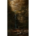 thumbnail image 2 of Norton Bush 12x18 Black Ornate Wood Framed Double Matted Museum Art Print Titled - Madrone Falls of Milliken Creak (Six Rivers National Forest, California) (1882), 2 of 5