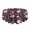 thumbnail image 5 of Pioneer Flower Floral Print Pattern Round Tablecloth 60"x60",Wrinkle Wipeable Table Cloth for Kitchen Dining Room Picnic Patio Party, 5 of 6