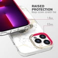 thumbnail image 5 of Vena vLove Glitter Clear Case Compatible with Apple iPhone 13 Pro Max (6.7"-inch), Heart Shape Design (MagSafe Compatible) Dual Layer Slim Hybrid Clear Bumper Case Cover - Rose Gold, 5 of 8