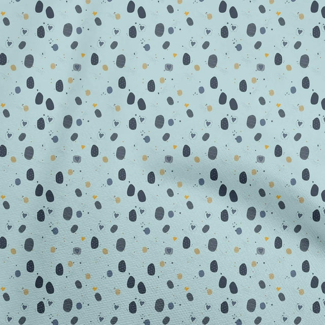oneOone Cotton Flex Light Blue Fabric Abstract Sewing Craft Projects Fabric Prints By Yard 40 Inch Wide