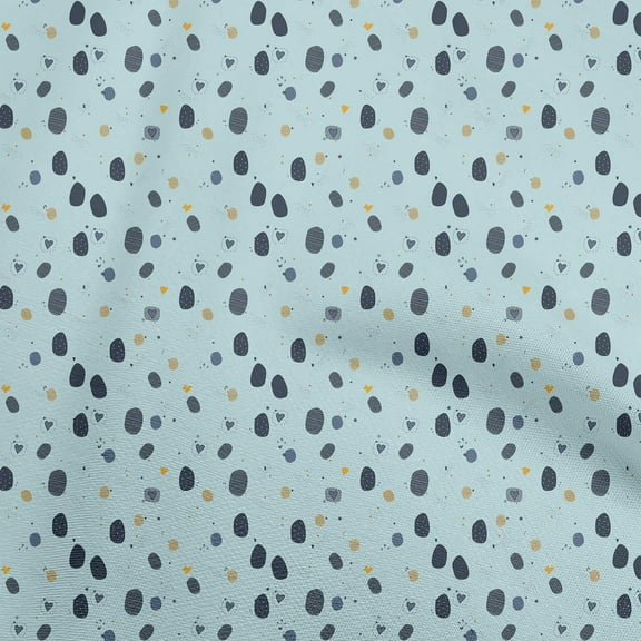 oneOone Cotton Poplin Light Blue Fabric Abstract Dress Material Fabric Print Fabric By The Yard 42 Inch Wide