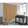 thumbnail image 2 of 3S Brother's Solid Beige Shower Curtain Single Panel for Bathroom, Unique and Stylish Heavy Duty Waterproof with 12 Grommets and Hooks, 100% Polyester 72 X 72 Inches, 2 of 7