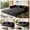 Black, variant on 3-in-1 Convertible Pull Out Sofa Bed, 81.9'' King Size Sleeper Sofa Bed with Golden Accent Trim, Velvet 3-Seater Couch with 3 Pillows for Living Room, Small Space, Apartment