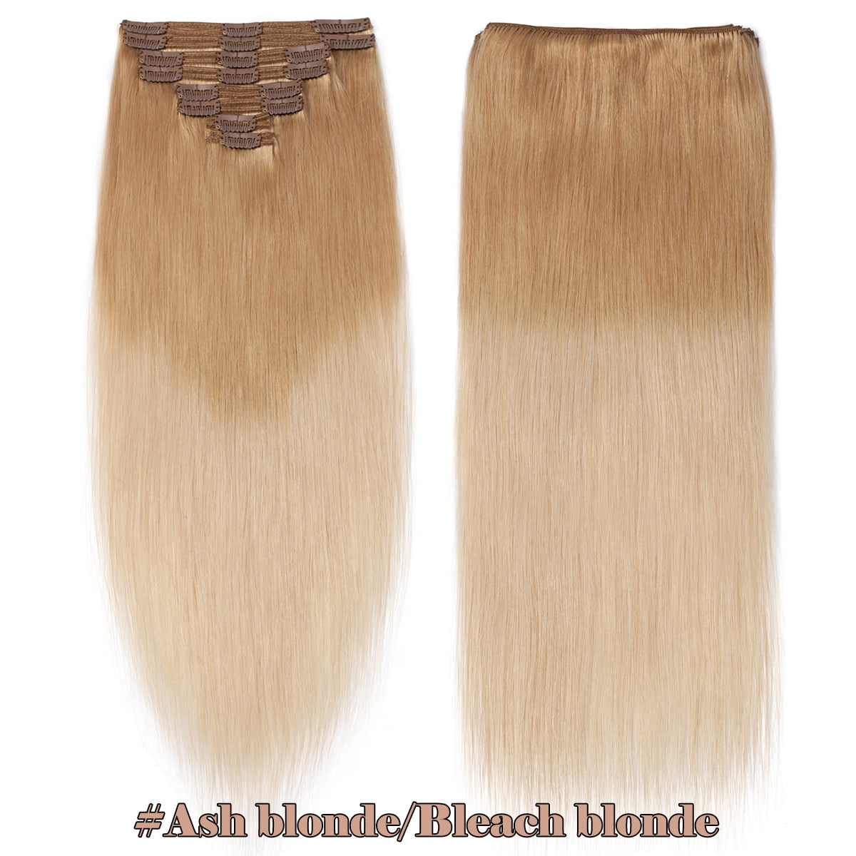 SEGO Clip in Hair Extensions Human Hair 100% Real Remy Hair 10-24 inch Full Head Thick Hair Pieces Silky Straight Balayage Hair Cleanrance