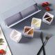 thumbnail image 2 of Organizador de caja de condimentos montado en la pared | Juego de estantes de especias de cocina de cuatro compartimentos con cucharas | Sin perforación, fácil instalación | Plástico impermeable, 2 of 7
