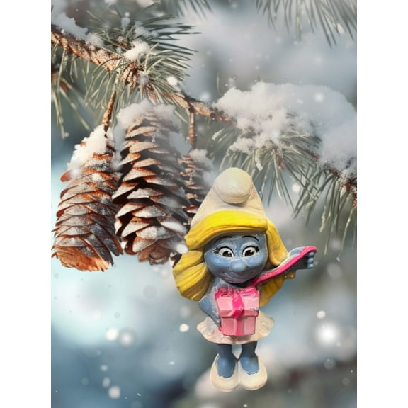 The Smurfs PVC Figure Ornament Figurine Holiday Charm Smurf 2” Gift