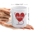thumbnail image 2 of Custimize Name Nurse Stethoscope Ceramic Coffee Mug For Him 11 Ounces Funny White Mug - Cute Coffee And Tea Mug - Ceramic Coffee Mugs For Women And Men, 2 of 6