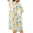 thumbnail image 3 of Xoenoiee Tropical Pineapple Lemon Star Pattern Women's Swimsuit Cover Up Half Sleeve Kimono Cardigan 2026 Summer Fashion Top Casual Dressy Loose Lightweight Cardigans, 3 of 7