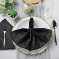 thumbnail image 3 of Balsa Circle 5 Pieces 20" x 20" Black Crinkle Accordion Taffeta Table Napkins, 3 of 8