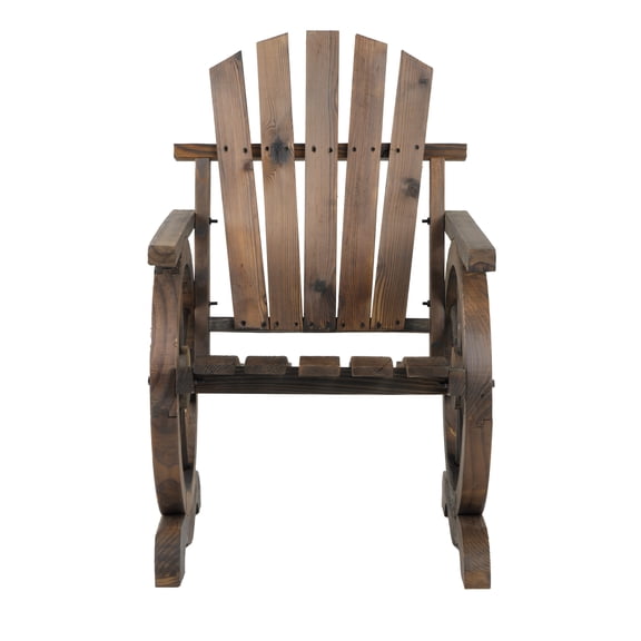 Wooden Patio Chair Outdoor Seating Dark Mocha Finish