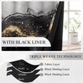 thumbnail image 5 of Dashan Black Gold Marble Blackout Curtains for Bedroom Living Room,Luxury Grommet Darkening Drapes 42x63 Inch,2 Panels, 5 of 7