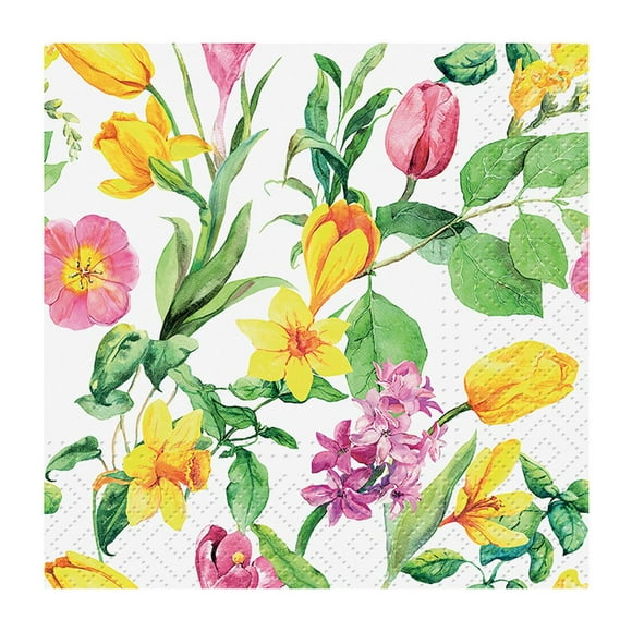 Ensemble de 1 Serviettes de Cocktail Printemps Précoce Lot de 20
